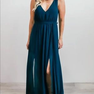 Baltic Born Hera Maxi Dress -XL - Peacock (deep turquoise green)